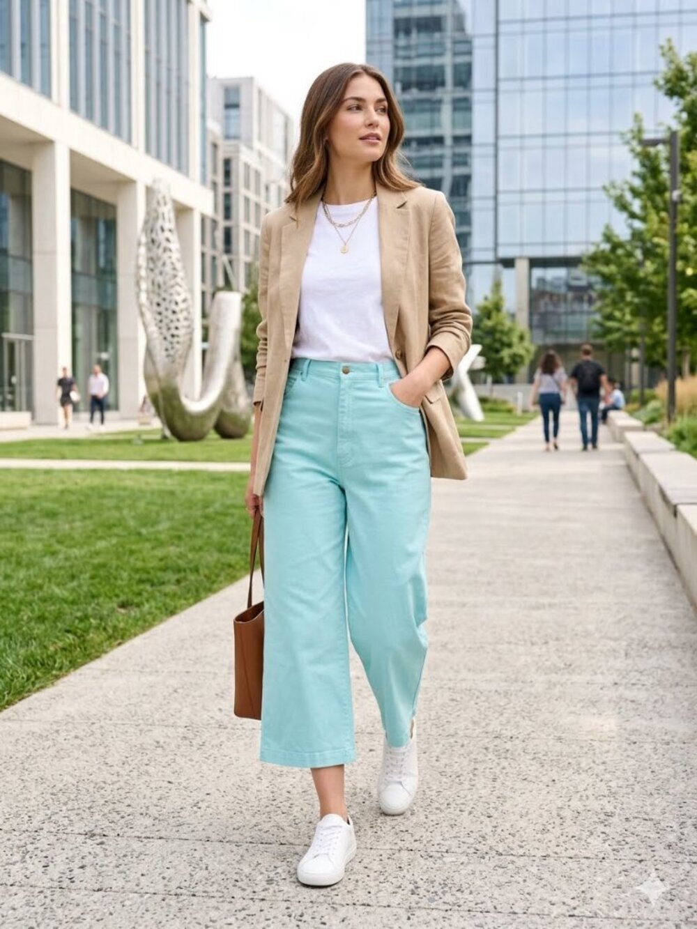 Additions by Chico's Women's Size 3/XL Teal Five Pocket Zip Close Cropped Pants